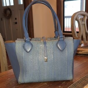 Michael Kors Blue Snakeskin Handbag